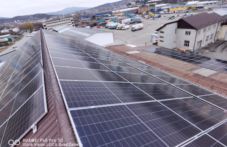 Centrală fotovoltaică 399,96 kWp executată pentru TRANSURBIS S.A. Zalău