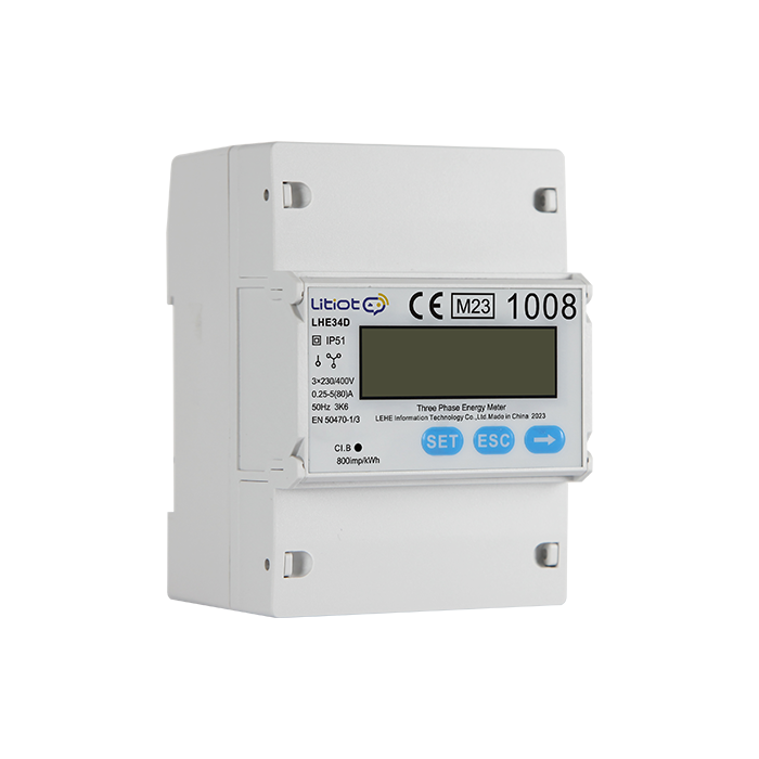 Smart meter trifazat Livoltek, șină DIN, conectare indirectă, CT extern 250 A 1 Smart meter trifazat Livoltek, șină DIN, conectare indirectă, CT extern 250 A