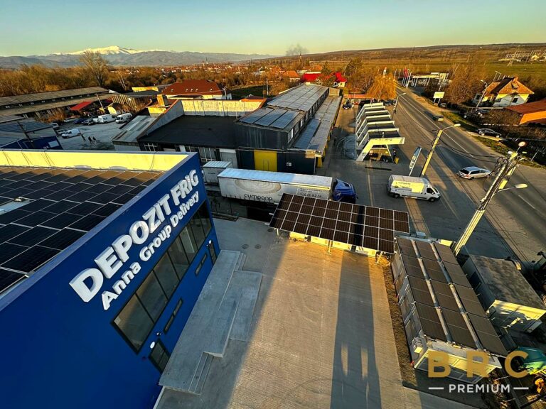 Portofoliu 282 Depozitul frigorific Anna Group Delivery cu panouri fotovoltaice pe acoperiș