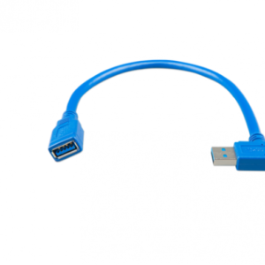 USB extension cable 0,3m one side right angle
